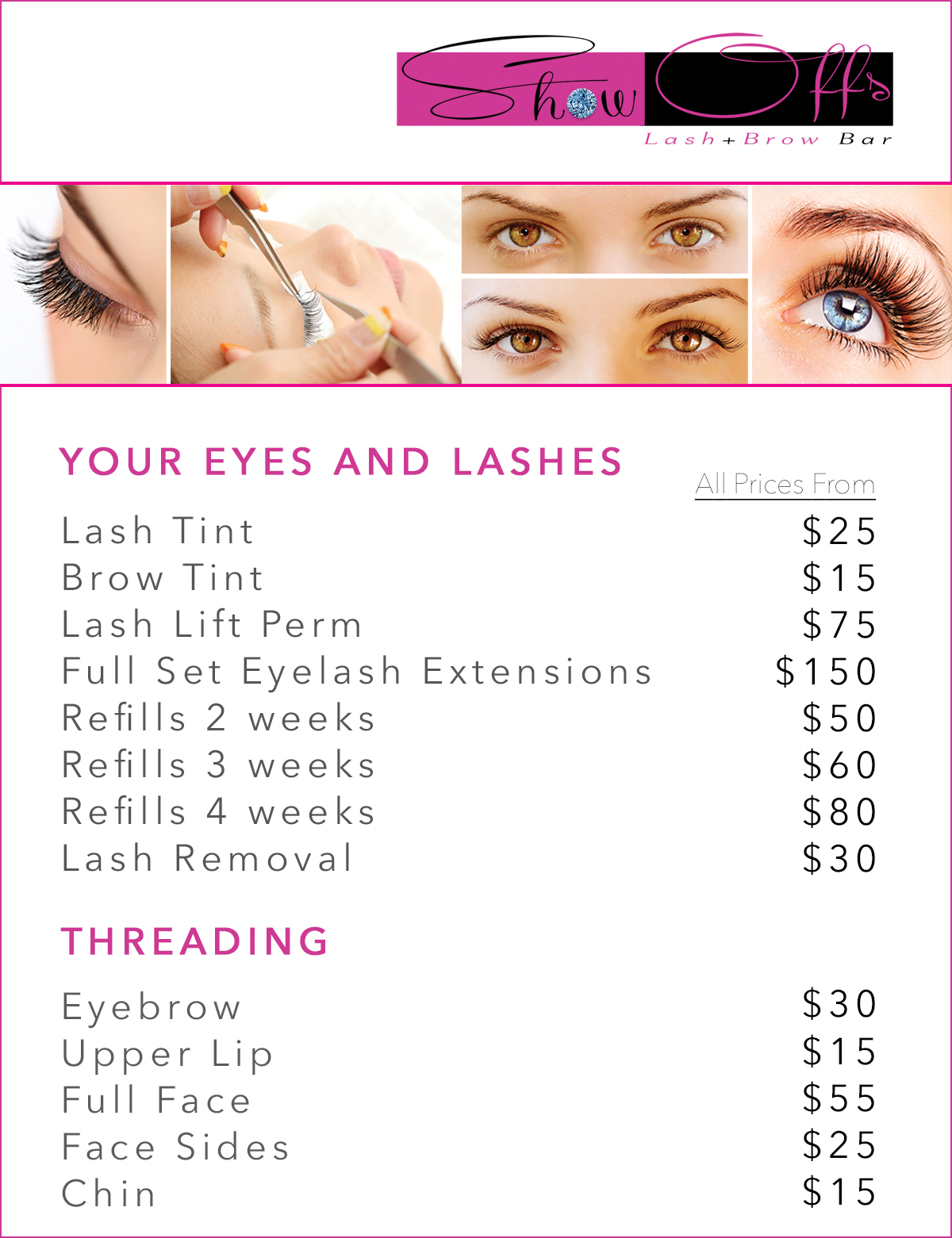 Visible Changes Beauty Clinic Adelaide Price List