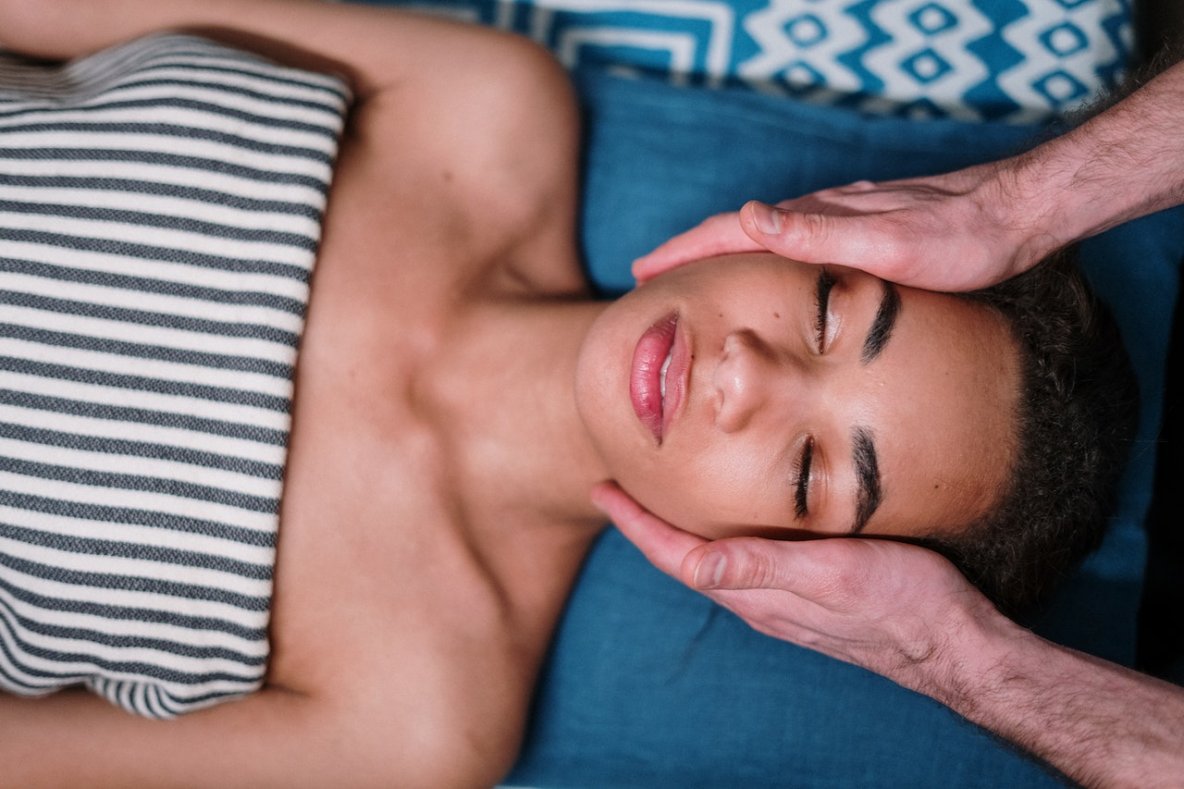 woman getting skin treatment